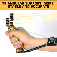 Professional High Velocity Catapult Wrist Rocket Hunting Slingshot +Rubber Band