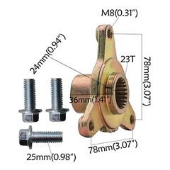 32in Rear Axle kit 6in Wheels Front Steering Assembly Brake Fit ATV Quad Go kart