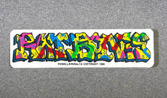 Powell Peralta RAT BONES Skateboard Sticker VTG 1986 7.6 x 2.1 inches