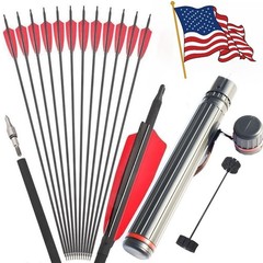 Archery 12/24/36pcs 4″Turkey Feathers 30″ Carbon Arrows Quiver SP500 Hunt Target
