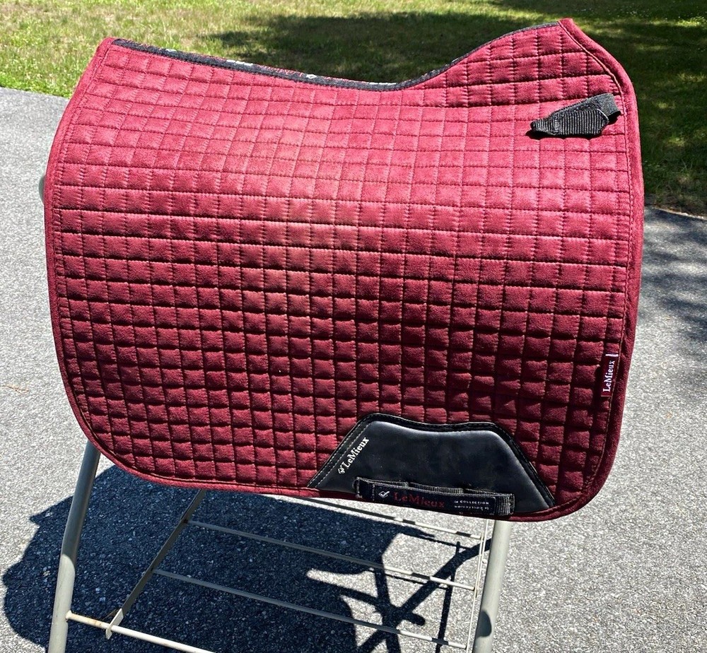 LeMieux ProSport Large Dressage Quilted Suede English Saddle Pad Mullberry