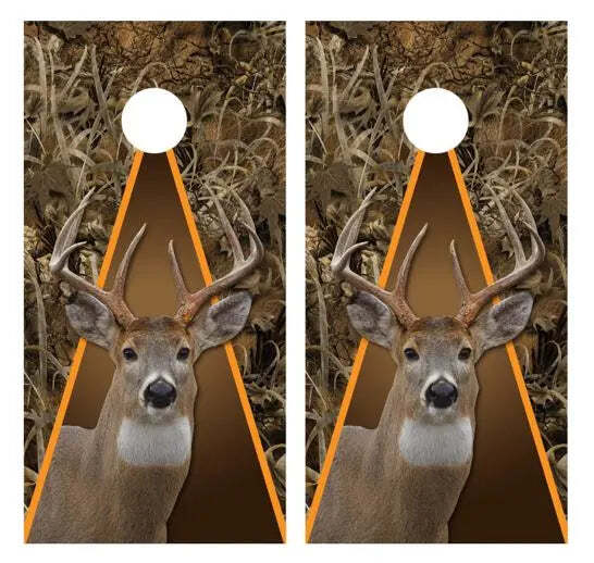 Whitetail Deer Grassland Camo Cornhole Wood Board Skin Wraps FREE LAMINATE