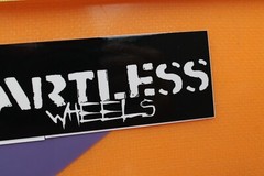 Heartless Wheels Skateboard Gothic Punk Rare Z30B Vintage Skateboarding STICKER