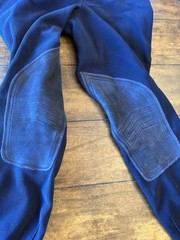 Turnier Riding Britches Unisex Kids Navy Blue Stretch Size 34 Zip & Button