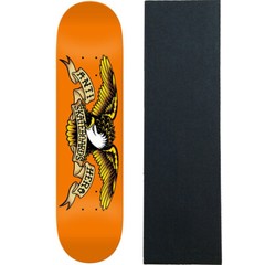 Anti Hero Skateboard Deck Classic Eagle Orange 9.0″ With Jessup Grip