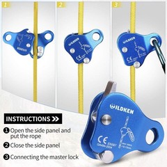 Self-Locking Climbing Rope Grab – Ultra-Portable Fall Protection Device, 7.8cm