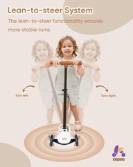 KRIDDO 3-in-1 Kids 29 inches (L) x 8 (W) x 29 (H), White