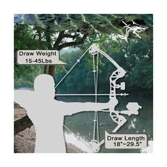 Lanneret Bowfishing Bow Kit 15-45 LBS Shoot Right/Left Handed 2023 New Draw L…