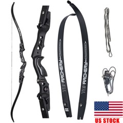 62″ ILF Archery Recurve Bow 19″ Riser Takedown 25-60lbs Archery Hunting