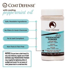 COAT DEFENSE Daily Preventative Powder & Rain Rot Treatment for Horses | 16oz