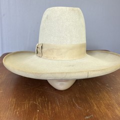 Vintage Stetson Tom Mix Cowboy Hat Silverbelly 1940s 50s Bucking Bronco 7 1/8”