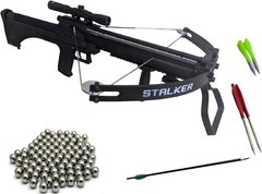 100lbs WT-Stalker Repeating Compound Crossbow Tactical w/ Laser and 4×20 scope