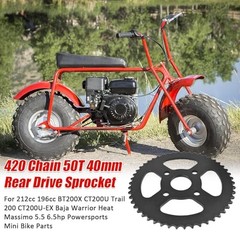 40/41/420 Chain 50T 40mm Rear Drive Sprocket for Coleman BT200X CT200U CT200U