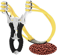 Premium Zinc Alloy Slingshot Catapult Rubber Band Archery Shooting Target