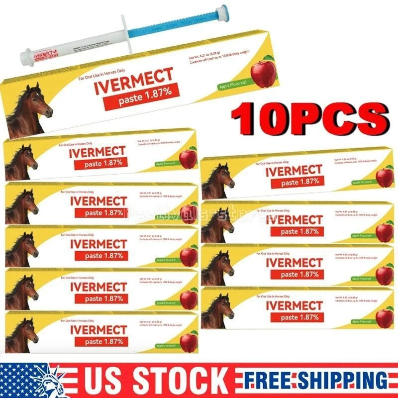 10 Pack In Box Paste Horse Dewormer Apple Flavor wormer