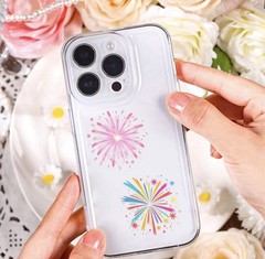 30Pcs Random Aesthetic PET Transparent Colorful Fireworks Waterproof Stickers