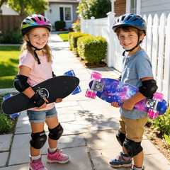22 Inch Skateboards for Kids, Cruiser Skateboard for Beginners Girls Boys Teens