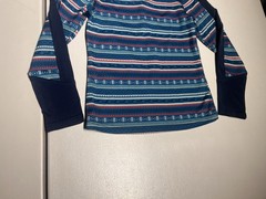 Kerrits Shirt Kids Small Fail Isle Fleece Tech Top 1/4 Zipper Pullover Polyester
