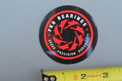 FKD Beartings Black Red Saw Punk Original Z71A Vintage Skateboarding STICKER