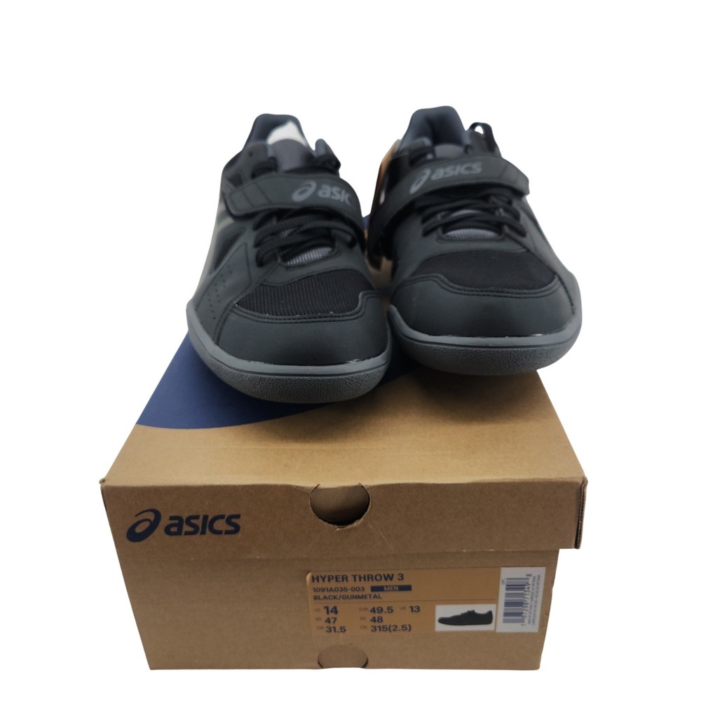ASICS Mens Hyper Throw 3 Track Field Shoes Black Gunmetal Size 14 NIB