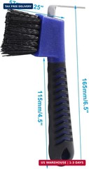 2 Pcs Horse Hoof Pick Brush with Soft Touch Rubber Handle Portable Hoofpick, Blu