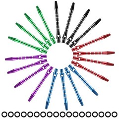 Skylety 30 Pcs Dart Shafts for Steel Tip Medium 2BA Thread Multi Colors
