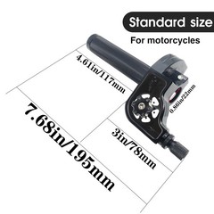 CNC Aluminum Motorcycle Throttle Grip W/ Cable For Dirt Pit Bike 7/8″ 22mm