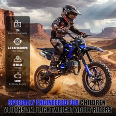 Kids 49cc 2-Stroke GAS Power Mini Pocket Dirt Bike Off Road Motorcycle Motorbike