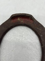 Pair of 2 Antique Vintage Pitching Horseshoes Marked 1 & 2 front & D back