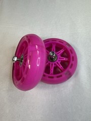 Pink light up 4 inch GoTrax KS3Pro scooter wheels replacements Pair of 2 WHEELS