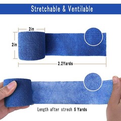 [12 Pack-2″ x5Yards] MINGYUE Self Adhesive Bandage Wrap,Athletic Tape,Sports …