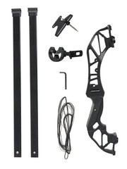 Archery Takedown Recurve Bow Hunting Long Bow Alloy Riser – Right Hand Black – D