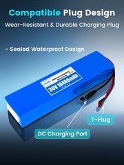 36V 10Ah Lithium Battery Pack Rechargeable for Compatible 36V Electric System