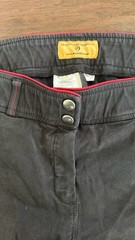 Devon-Aire Women’s Riding Breeches Black Red Gray Size 32 Equestrian