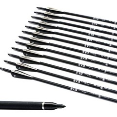 30″ Carbon Arrow Practice Hunting Arrows W/Tips For Compound,Recurve Bow Pack 12