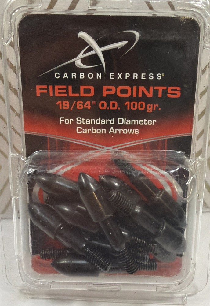 Carbon Express Field Points 19/64” O. D. 100 Gr 12 Field Points