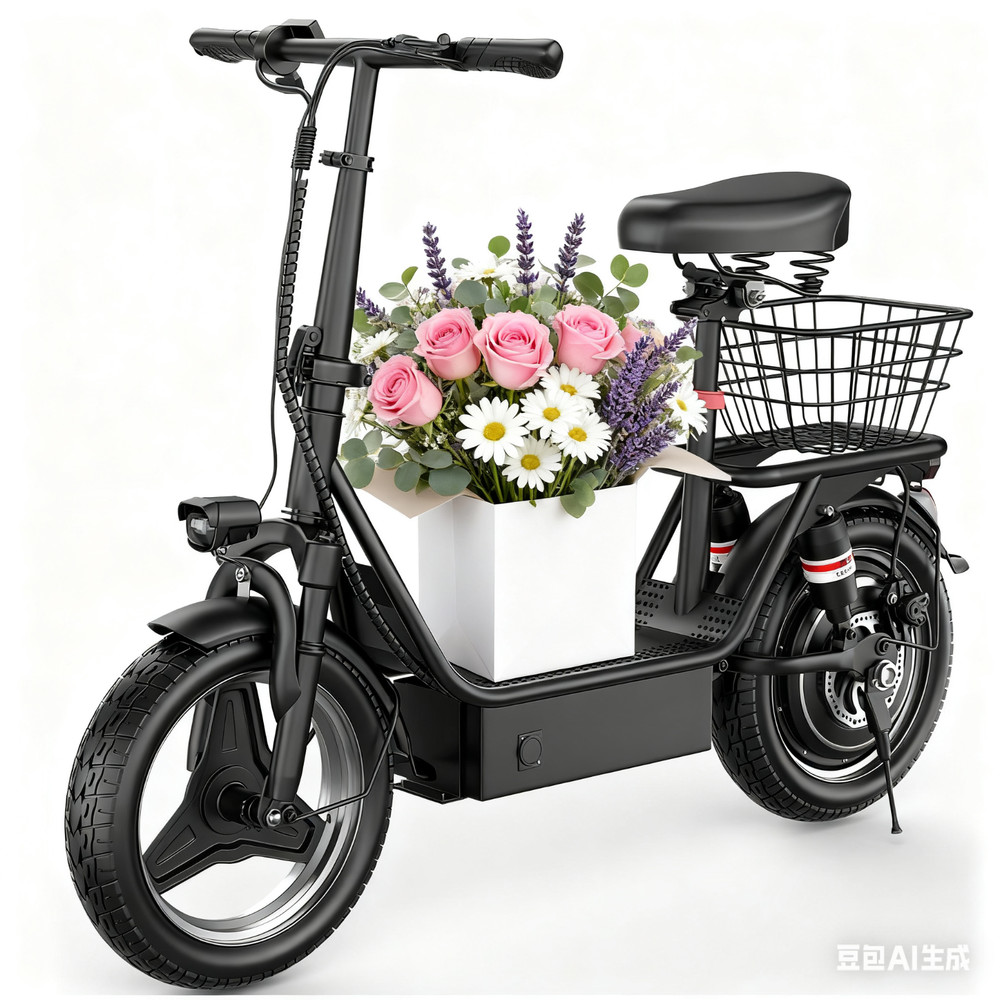 Electric Scooter with Seat 1500W 25MPH 45 Miles Range14″ Tire with Basket US