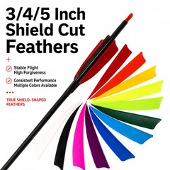 3″ 4″ 5″ Archery Arrow Natural Turkey Feathers Shield Cut Fletching Fletches DIY