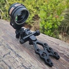TX1550 Compound Bow Sight 4X 6X 8X Lens 5-Pin 0.019» Optical Fiber Bow Hunting