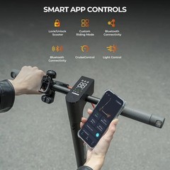 ADULT ELECTRIC SCOOTER 10″ TIRES LONG RANGE E-SCOOTER CITYCOMMUTER APP MAX 600W