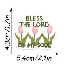 50 PCS Inspirational Christian Stickers, Waterproof Bible Verse Jesus Sticker…