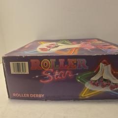 Vintage Roller Star Roller Derby Skates Size 9 White Leather Good Condition