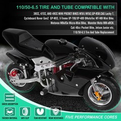 110/50-6.5 Tire and Tube,For 38cc 47cc 49cc Mini Pocket Rocket Drit Pit Scoot…