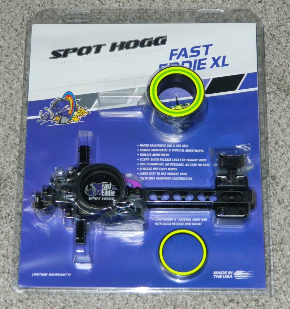 NEW Spot Hogg Fast Eddie XL Double Pin Bow Sight- LEFT Handed, .010 – 2 Pin