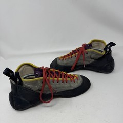 Evolv Climbing Shoes Men’s Lace Up Gray Red Yellow Size 12.5 US