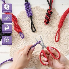 Silky Soft Nylon Rope 8MM Thick 32FT Long Skin-Friendly Decorative Tying Cord