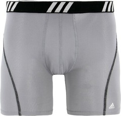 Adidas Men’s Boxer Briefs 2 Pack L 36-38 Black Grey Stretch Performance MSRP$26