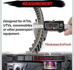 StarknightMT Drive Belt 3211077 for Polaris ATV UTV 400 500 Ranger Scrambler …
