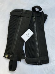 HORZE Amara Equestrian English Riding Unisex Kids Half Chaps Synthetic Leather S