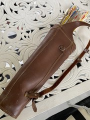 Vintage Archery Black Hawk Cravotta Brothers Swift 1816 Arrows Leather Quiver